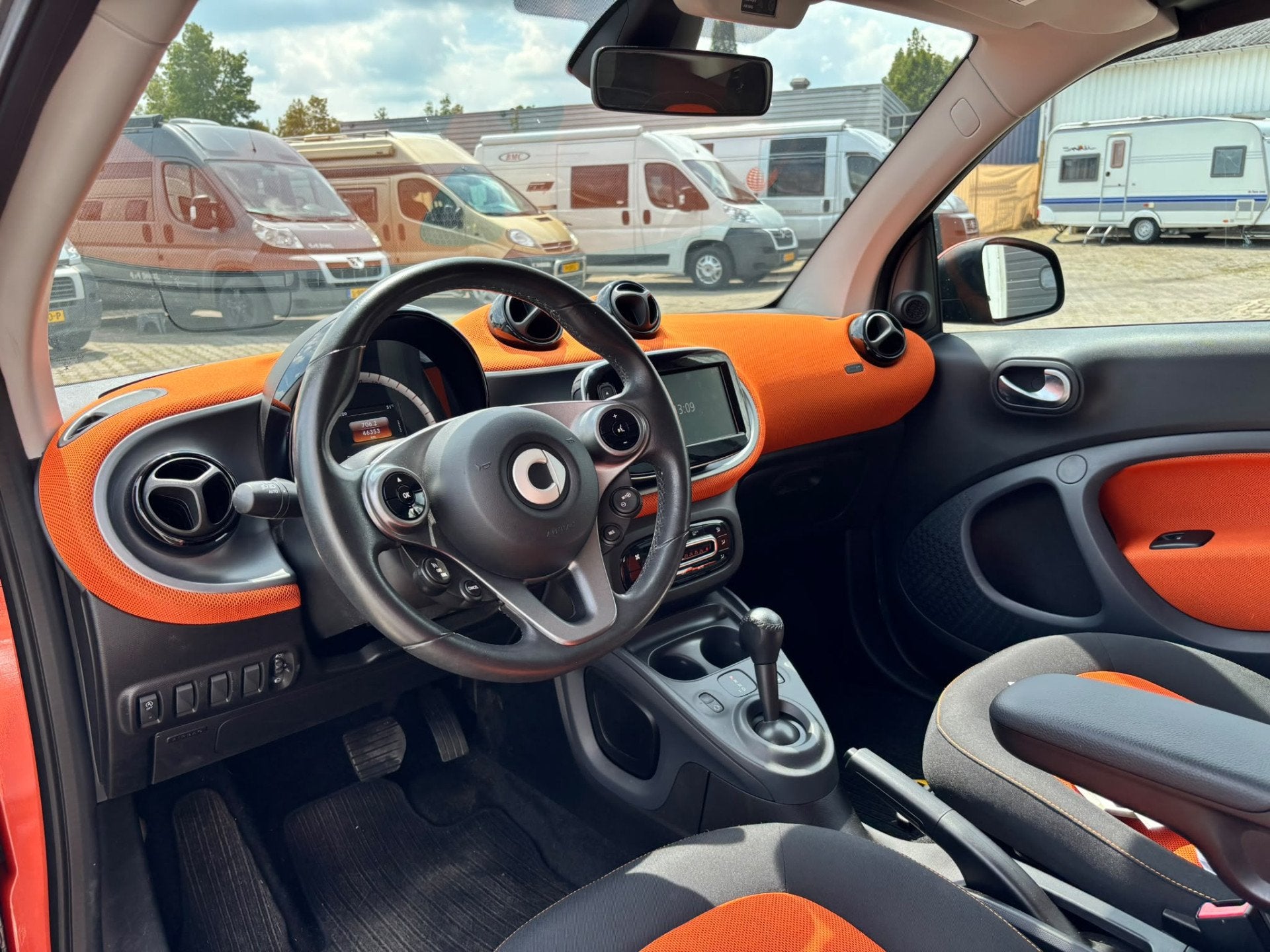Smart Fortwo cabrio 1.0 Turbo Passion 2016 | 46.120 km | Dea, Automaat, 898 cc, Gebruikt, Zwart