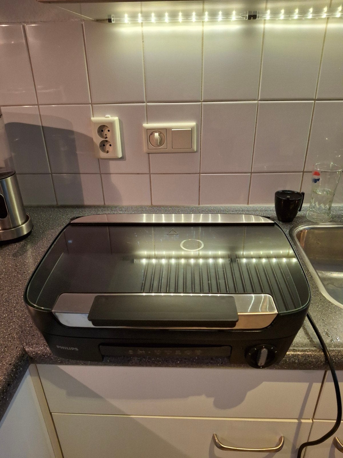 Philips Tafelgrill - ZGAN, slechts 2 keer gebruikt, Ophalen of Verzenden, Zo goed als nieuw