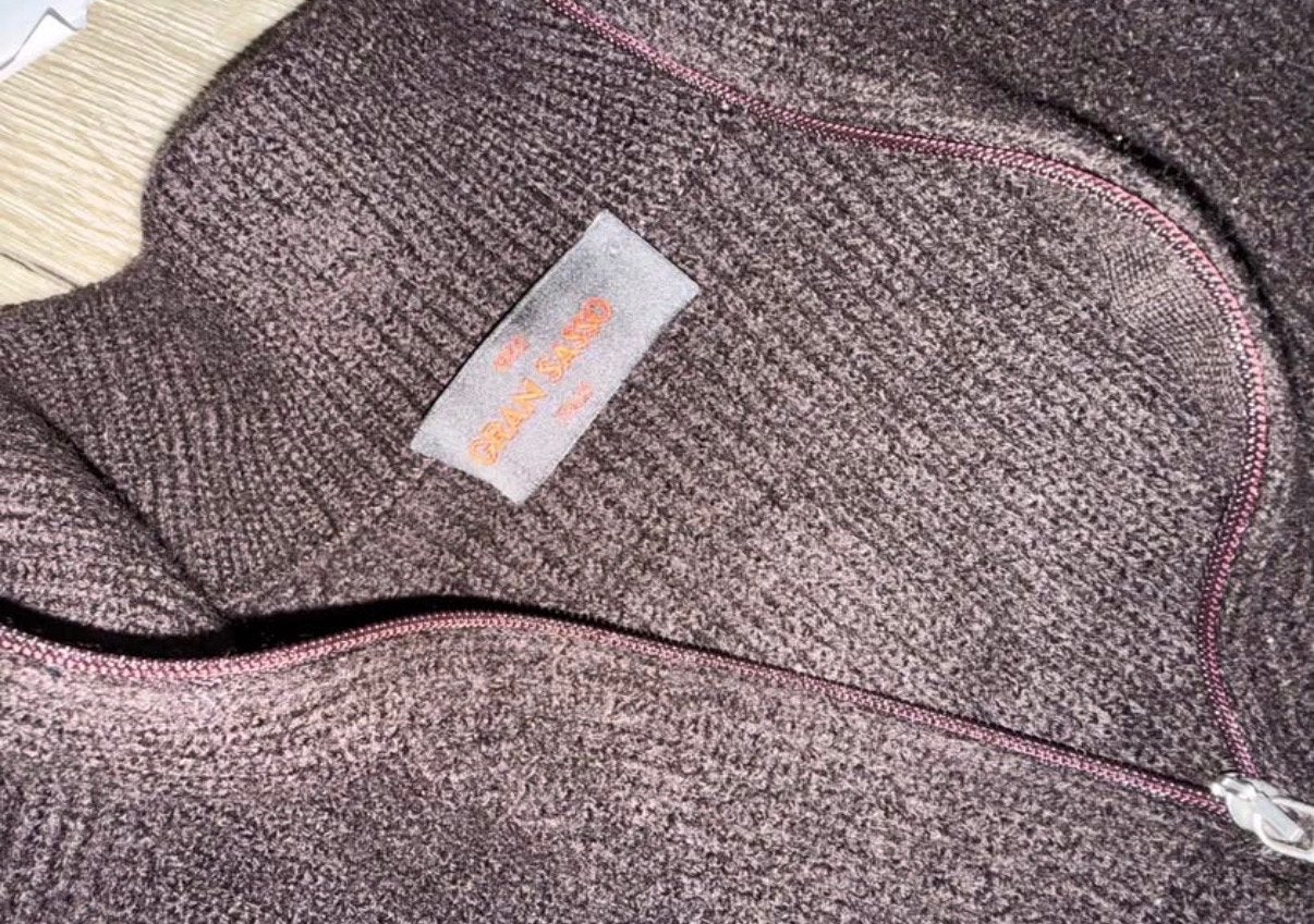 Bruine trui met rits - Maat M - gran sasso, Ophalen, Gedragen, Maat 48/50 (M), Bruin