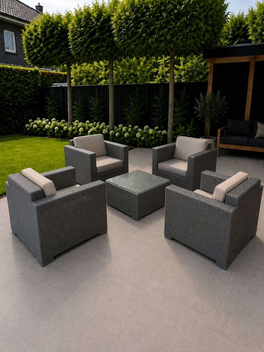 Borek Plaza Loungeset Tuinset, Ophalen, Zo goed als nieuw, Wicker