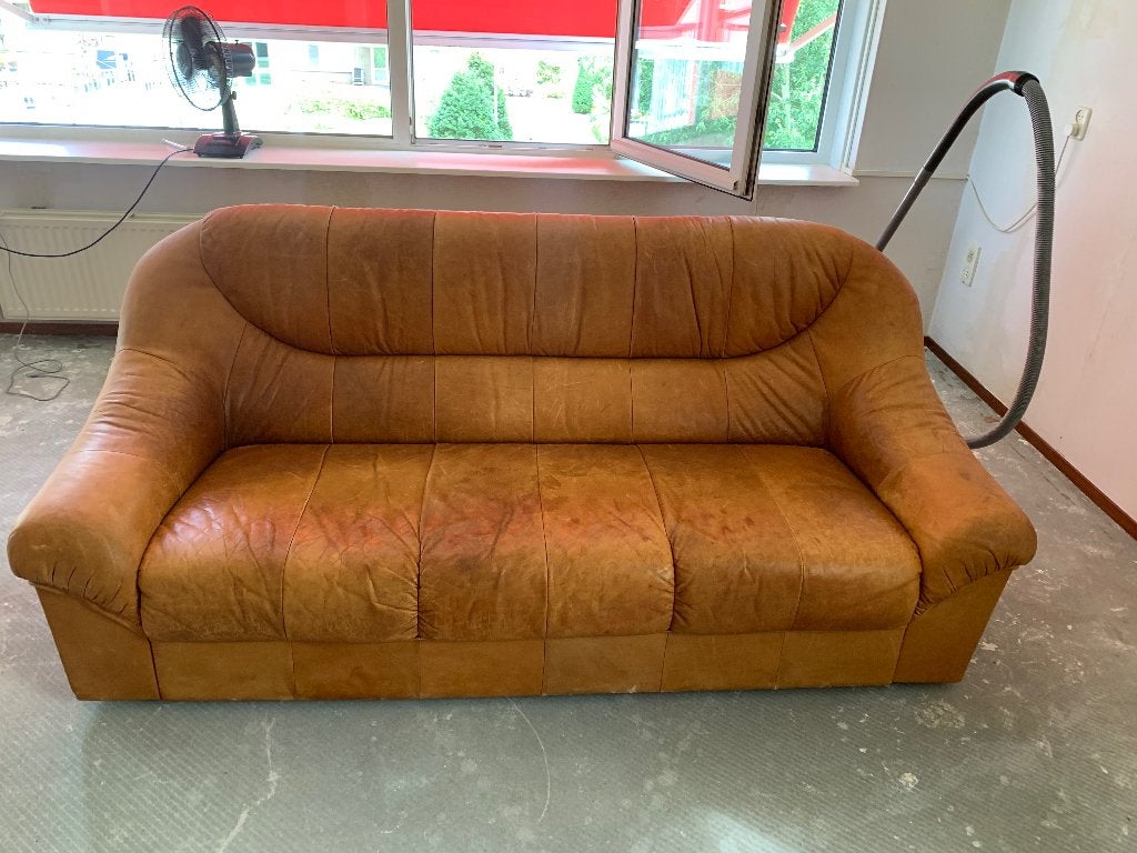 3 zits bank vintage, GRATIS... op te halen in MEPPEL!, Ophalen, Gebruikt, Vintage, Driepersoons