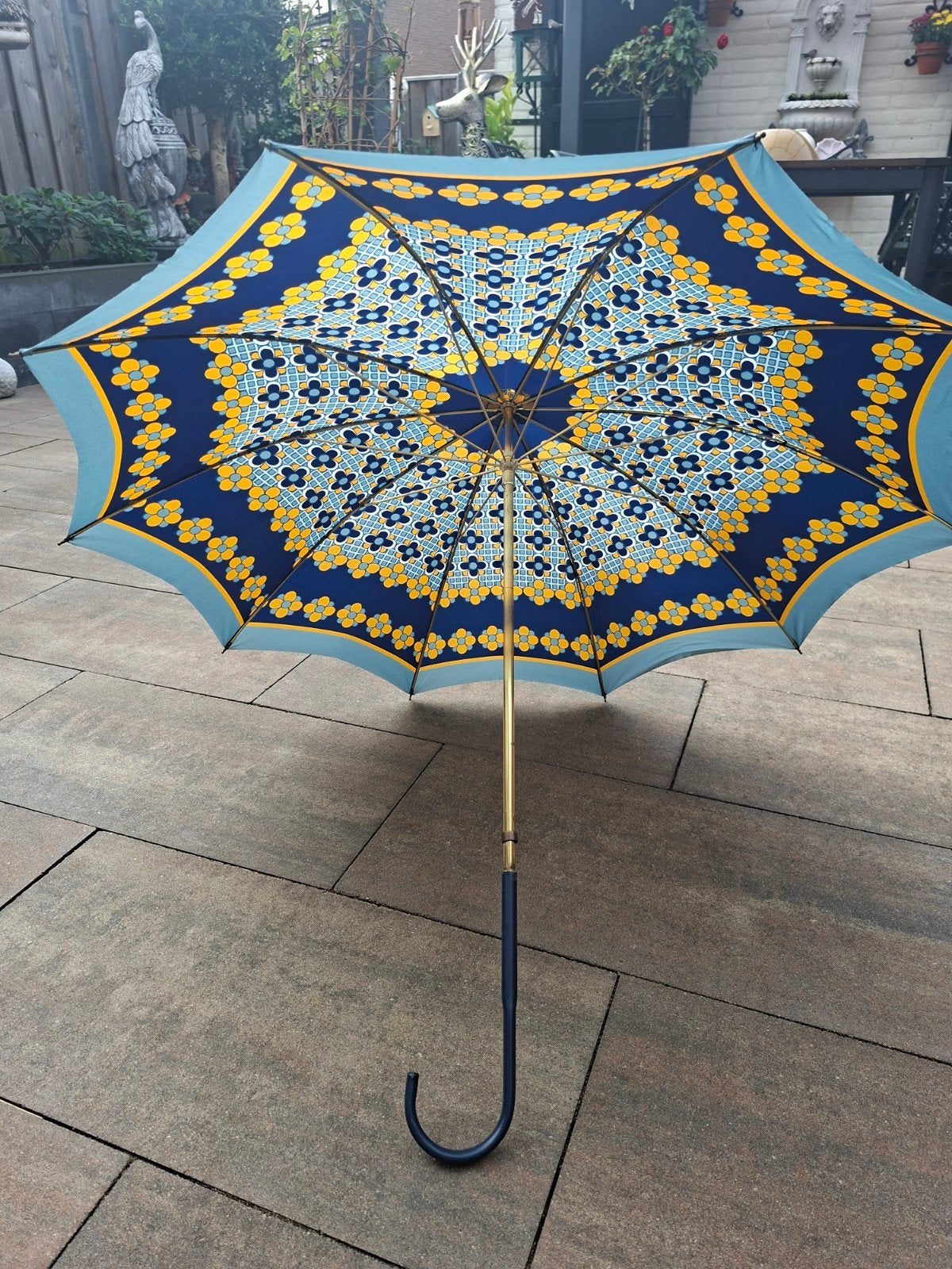 Vintage Knirps Paraplu Jaren '60 - Perfecte Staat, Ophalen of Verzenden, Gebruikt, Blauw