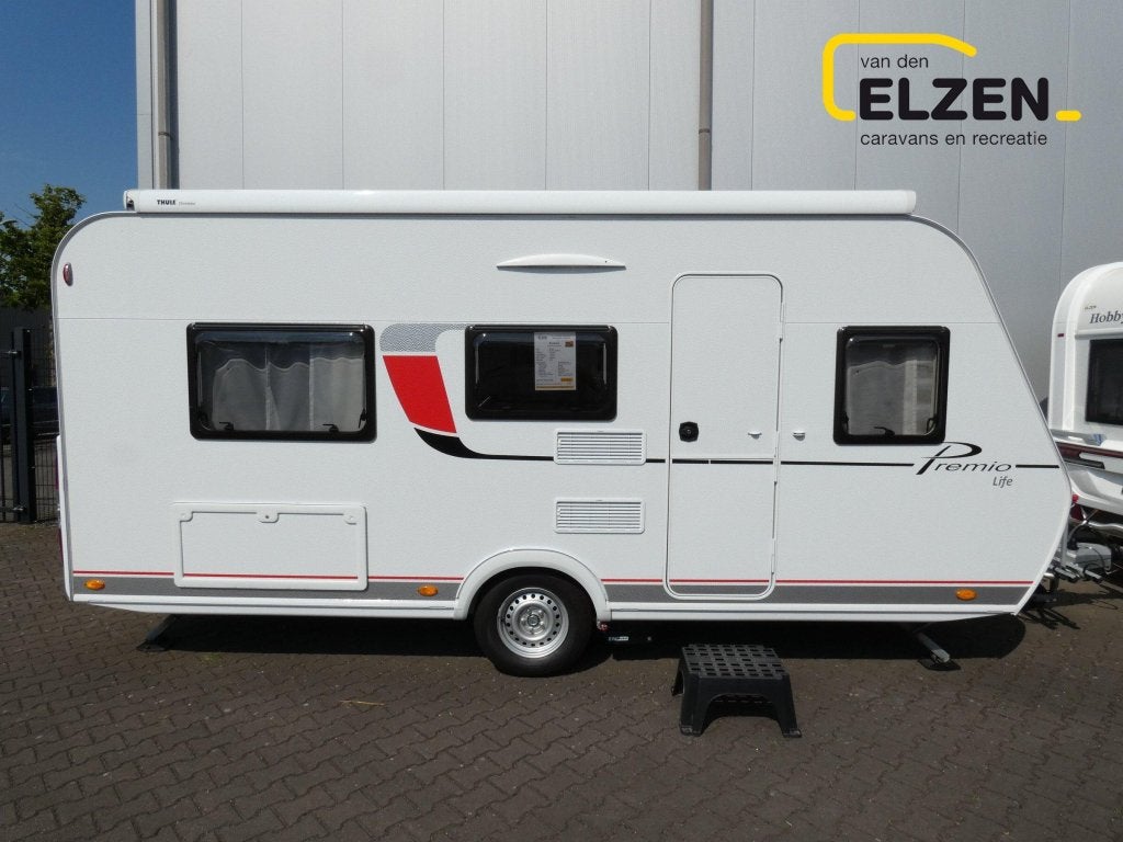 Bürstner Premio Life 480 TL Mover, voortent, fietsd, Caravans en Kamperen, Caravans, Standaardzit, Schokbreker, Bedrijf, Bürstner