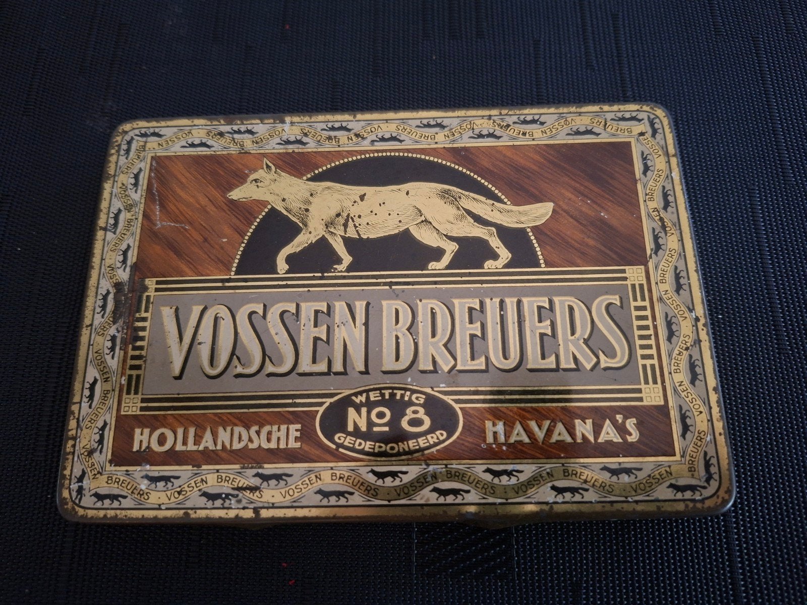 tabaksblik Vossen Breuers, Ophalen, Gebruikt, Tabaksdoos of Verpakking