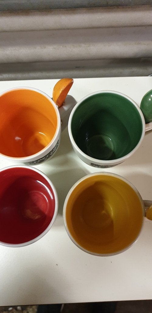 mokken expresso gekleurd, Huis en Inrichting, Keuken | Servies, Ophalen of Verzenden, 'T Olde Gre-j, Info@toldegrej.nl, Endepoelstraat 20f Didam