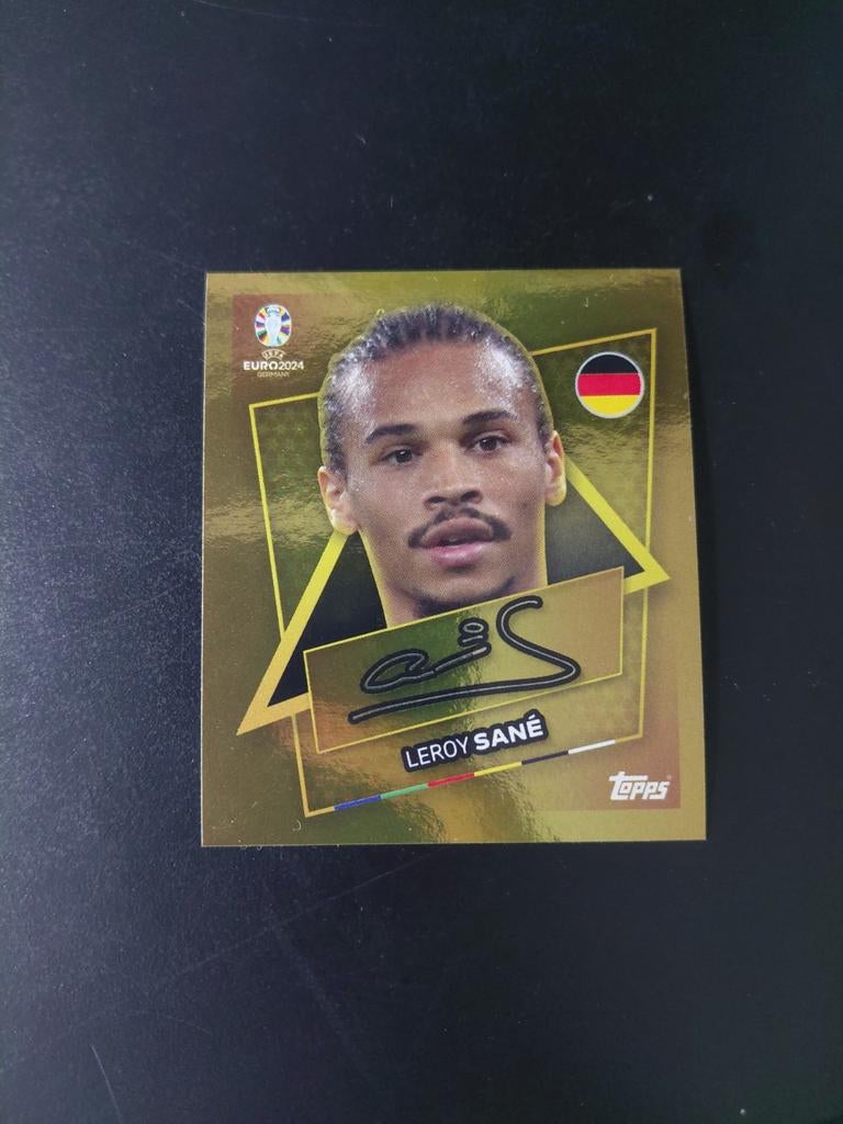 Leroy sane (gold signature) topps ek 2024, Ophalen of Verzenden, Nieuw, Buitenlandse clubs, Spelerskaart