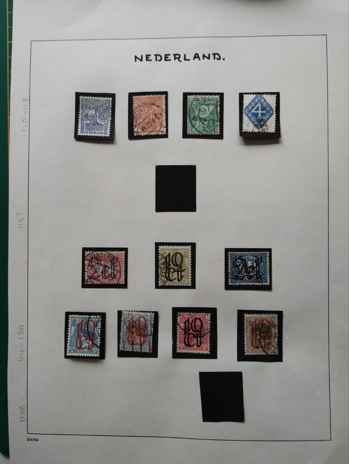 Nederlandse postzegels 1923, diversen, posthoorn en heraldie, Postzegels en Munten, Ophalen of Verzenden, Gestempeld