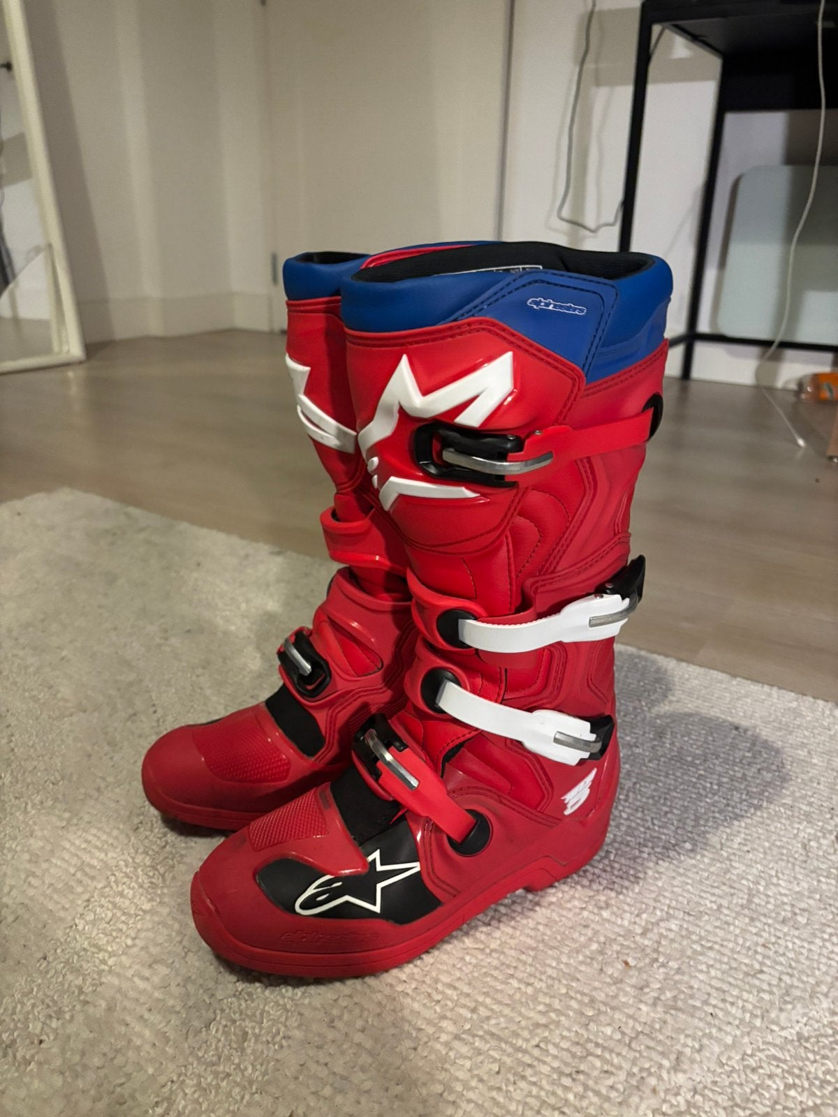 Crosslaarzen alphinestars zo goed als nieuw!, Motoren, Ophalen of Verzenden, Nieuw zonder kaartje, Kinderen, Motorcrosskleding