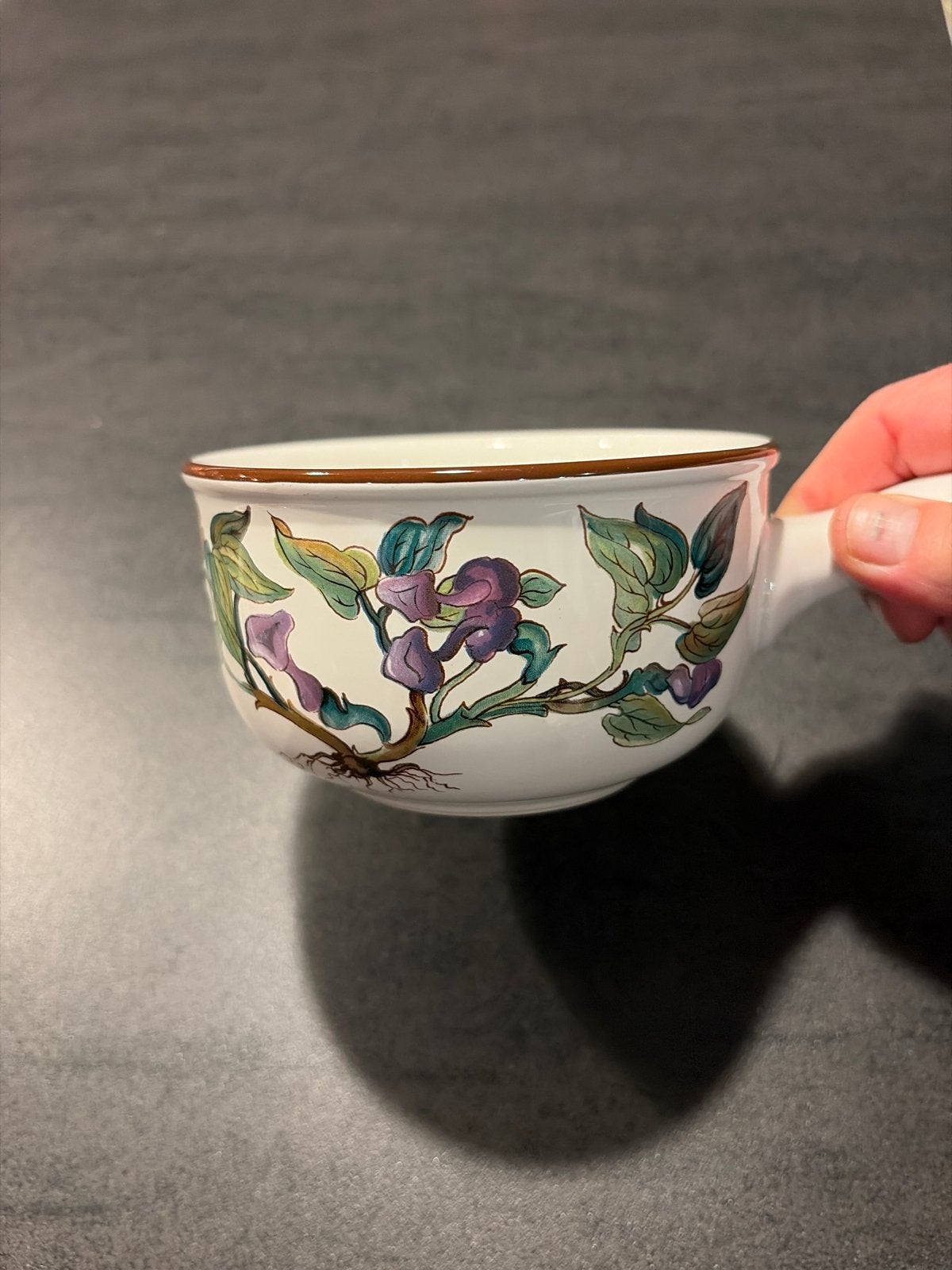 Villeroy & Boch Botanica sauskom met handvat, Klassiek, Ophalen of Verzenden, Zo goed als nieuw, Porselein
