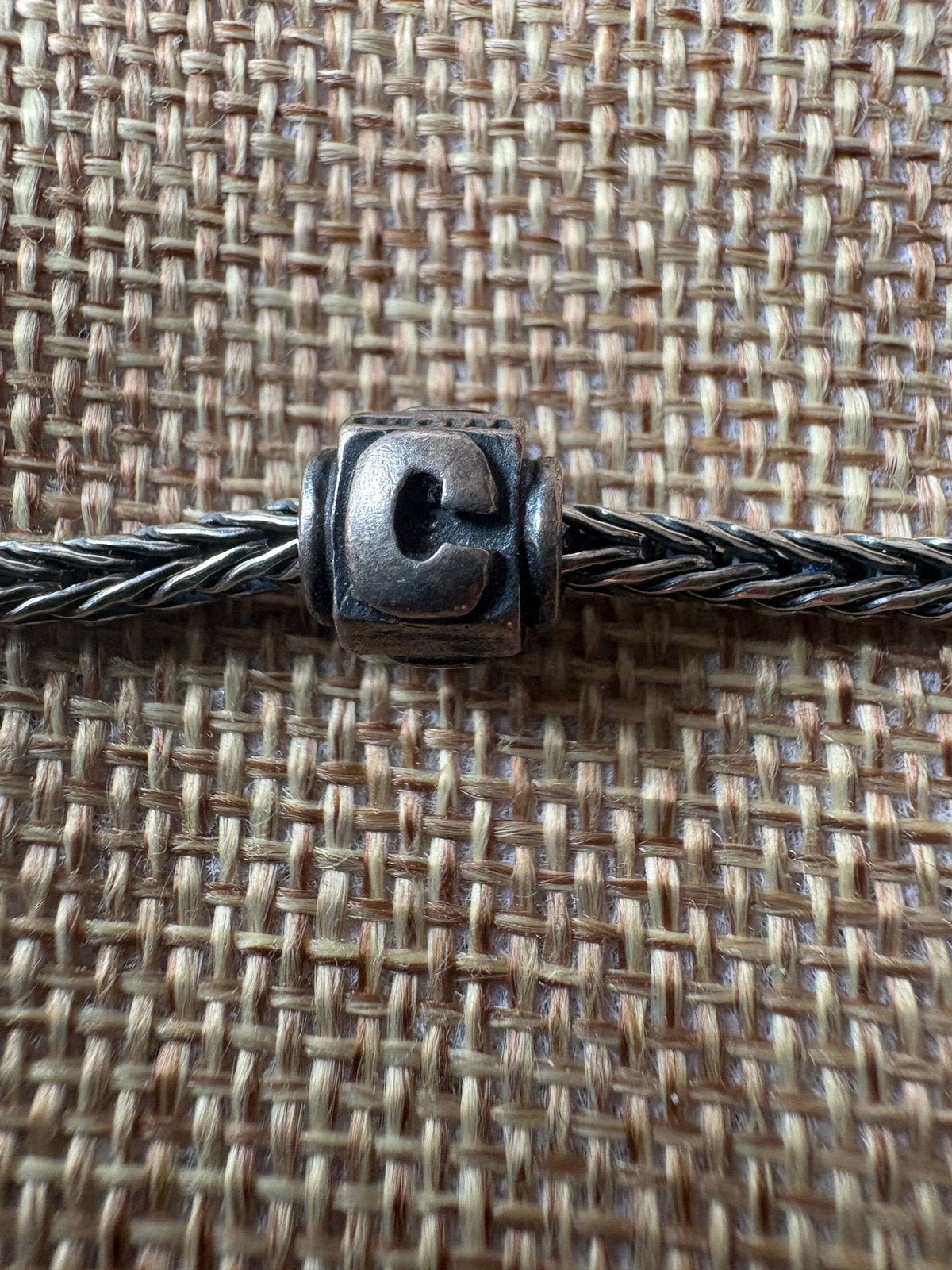 Trollbeads oude letter C, Verzenden, Nieuw, Zilver, Trollbeads