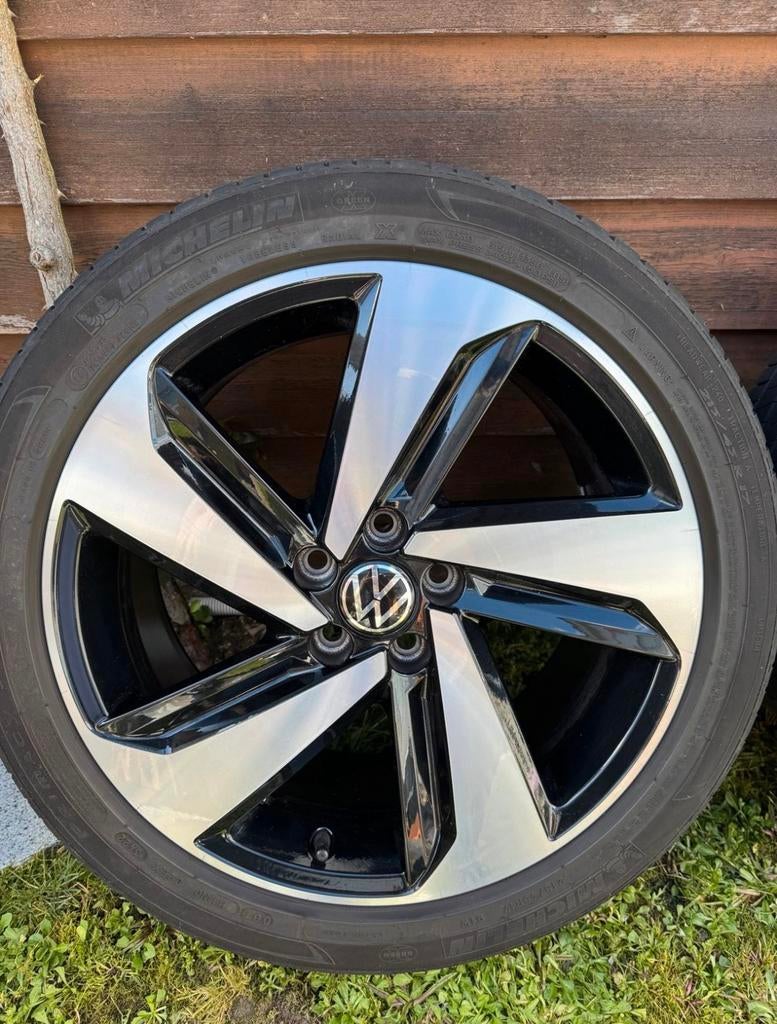Originele Polo 2G GTI velgen 215 45 17 Milton Keyness 5x100, Velg(en), Total car expert, Ophalen of Verzenden, Personenwagen