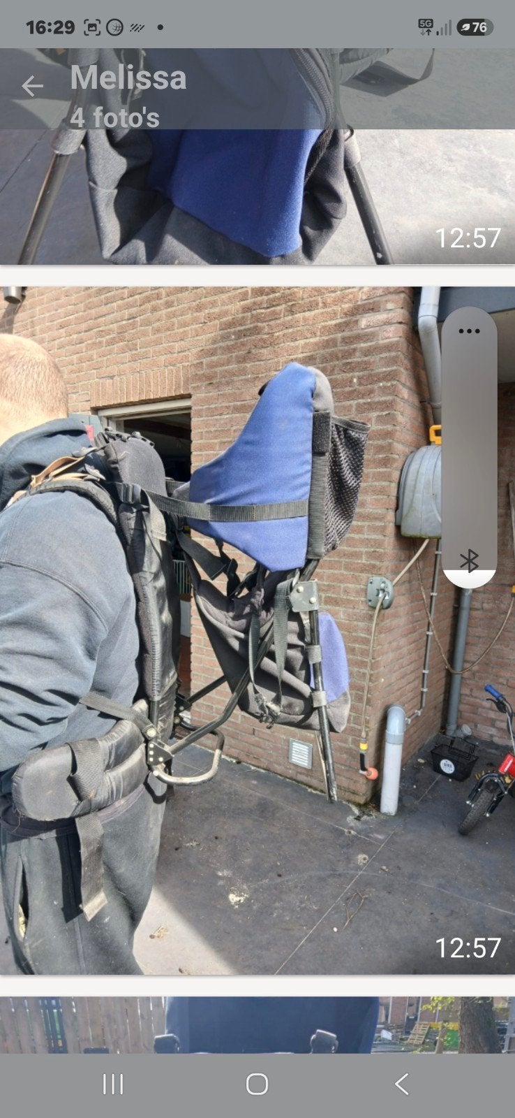 kinder draagzak, Ophalen, Zo goed als nieuw