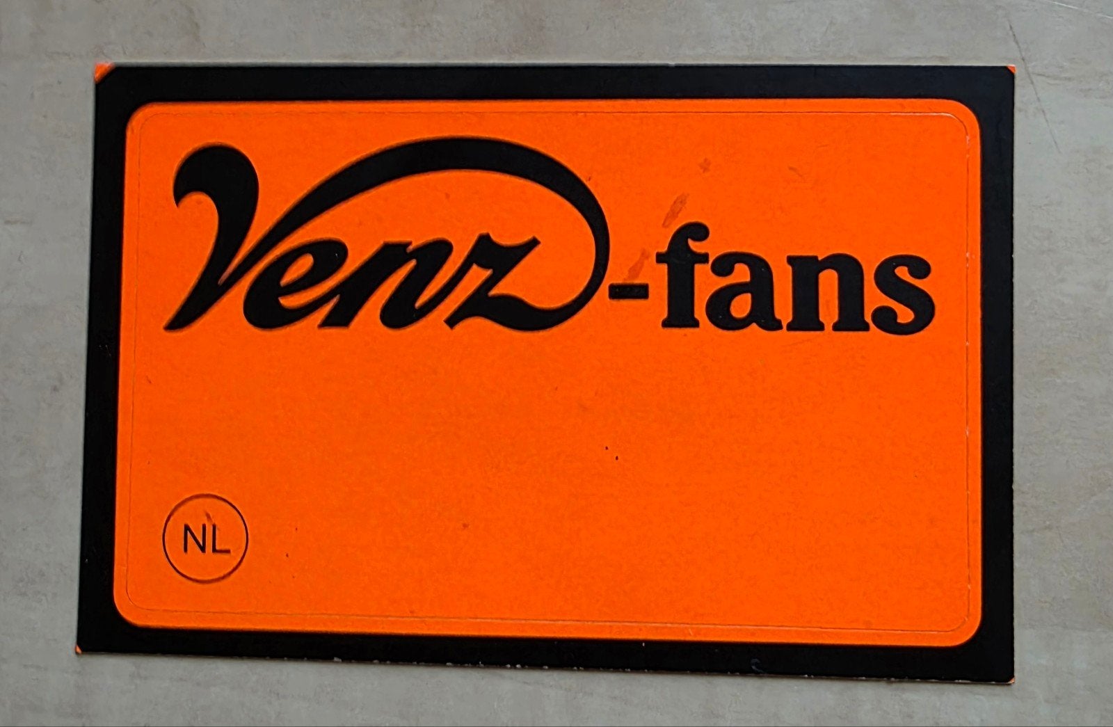 009) ORIGINELE RECLAME KAART VENZ - FANS JAREN 70, Verzamelen, Merken en Reclamevoorwerpen, Verzenden, Gebruikt, Overige typen