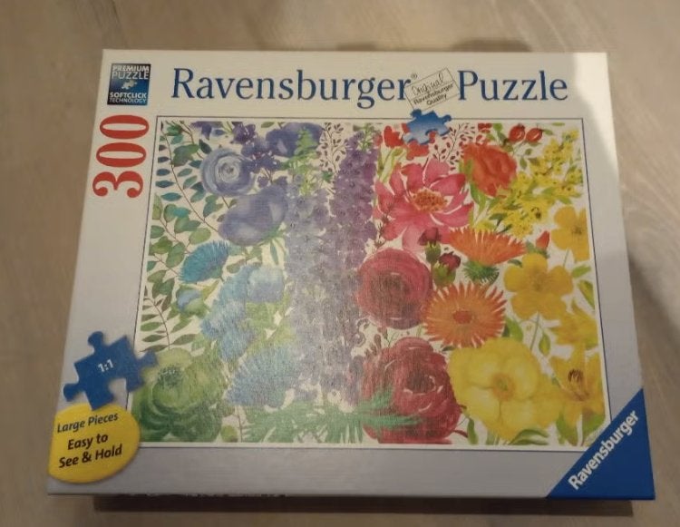 Puzzel 300 stukjes bloemen ravensburger, Ophalen of Verzenden, Minder dan 500 stukjes, Zo goed als nieuw