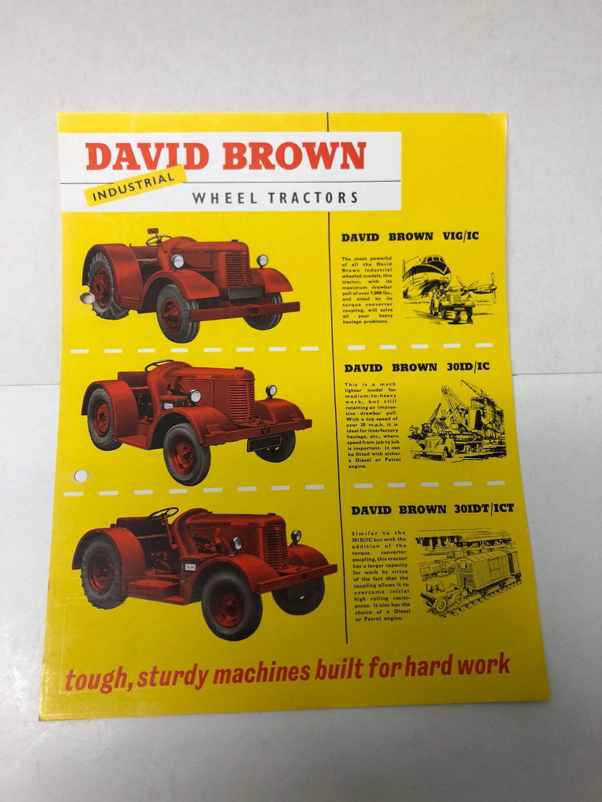 David Brown Industrie tractoren brochures, Ophalen of Verzenden, Gelezen, Overige merken