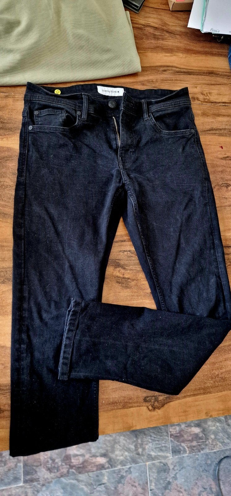 Jongens broek 170 Zwarte Smog/Denim Jeans - Maat W29/L30, Ophalen of Verzenden, Zo goed als nieuw