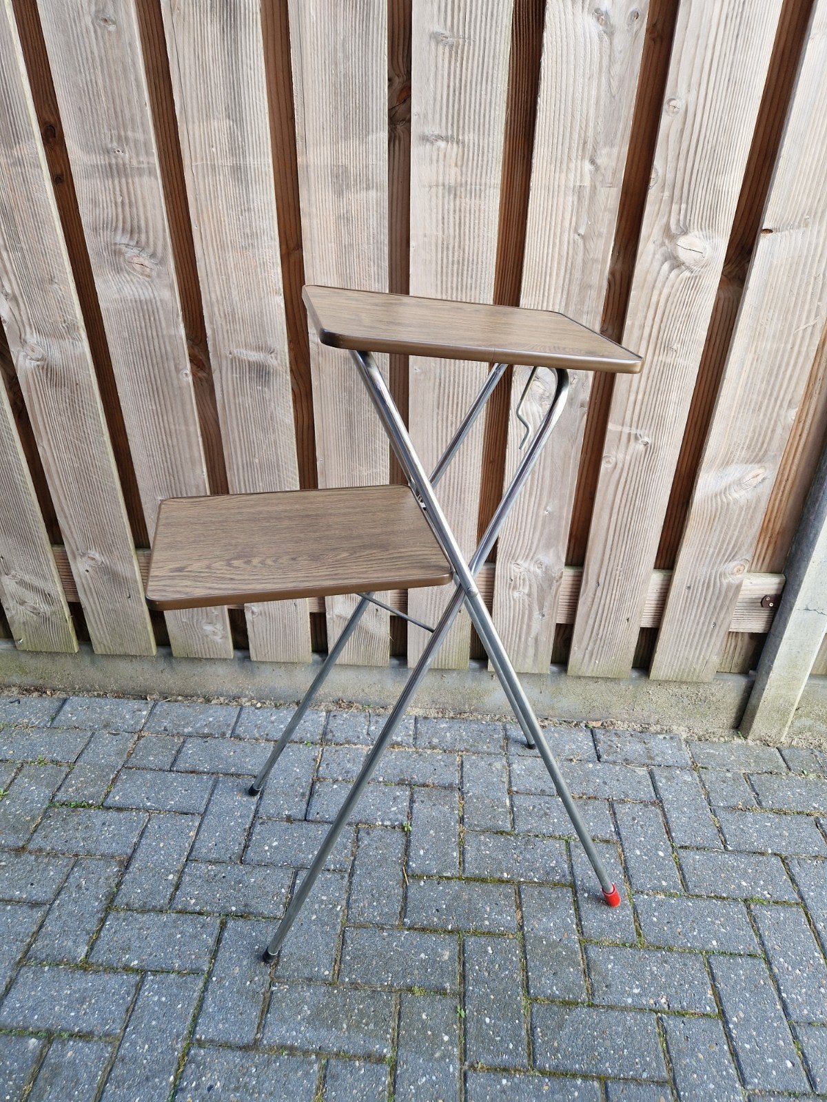Vintage inklapbare projectortafel of plantentafel, Huis en Inrichting, Tafels | Bijzettafels, Ophalen, Minder dan 55 cm, Gebruikt