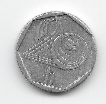 Tsjechië 20 haleru 1994 (b) KM# 2.1, Ophalen of Verzenden, Overige landen, Losse munt