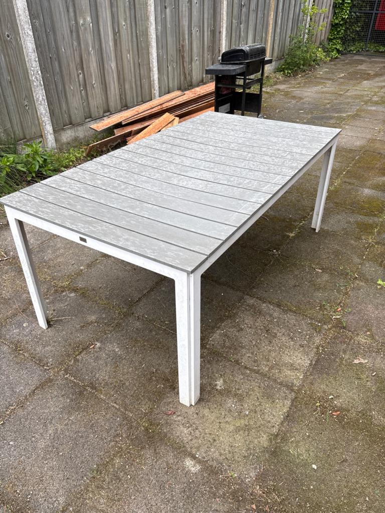 Ruime Tuin Tafel 1,85 x 1,0 meter, Tuin en Terras, Tuintafels, Ophalen, Gebruikt, Rechthoekig, Overige materialen