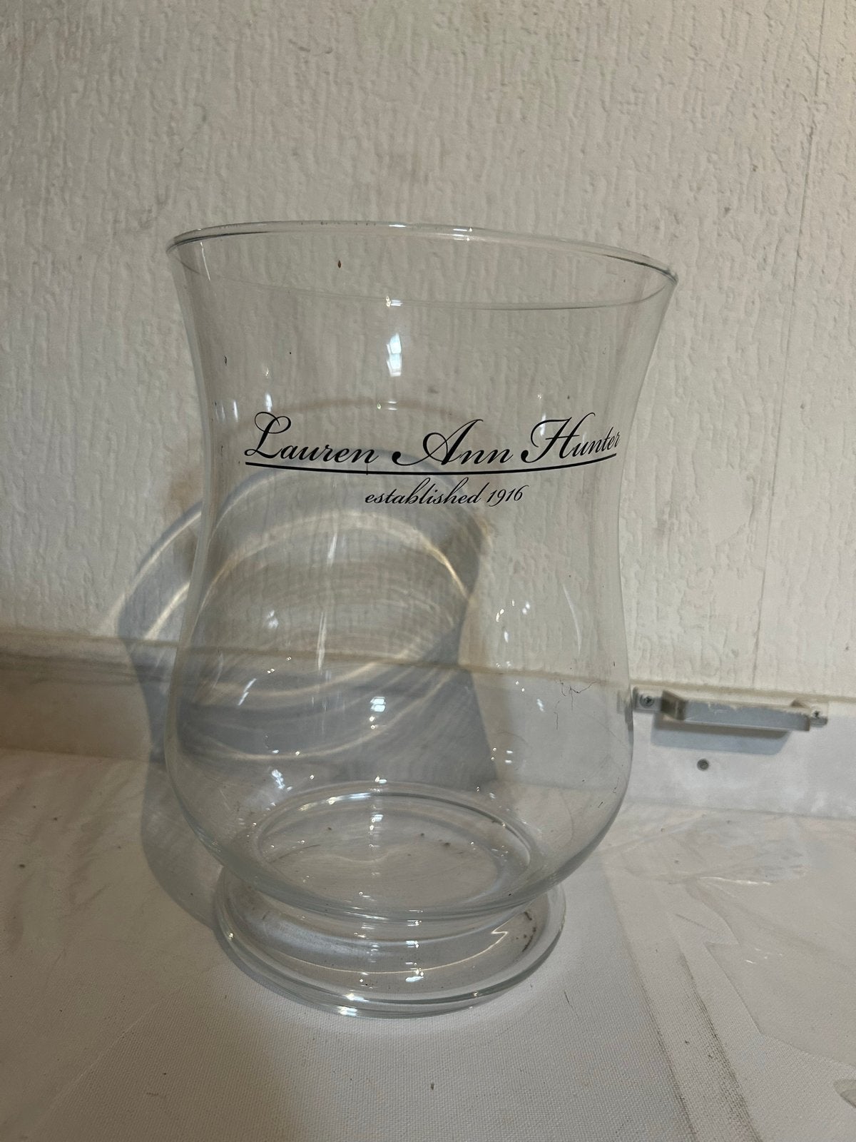 Lauren Ann Hunter Glazen Vaas - Elegant en Tijdloos, Gebruikt, Op voet, Transparant, Ophalen of Verzenden