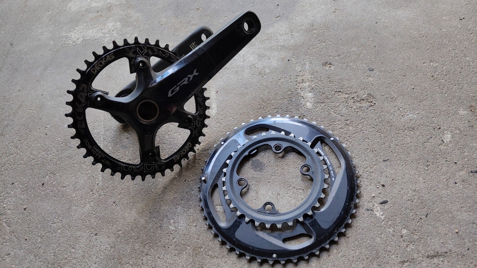 GRX crankstel met bladen, Fietsen en Brommers, Crankstel of Pedalen, Gebruikt, Gravelbike, Ophalen of Verzenden