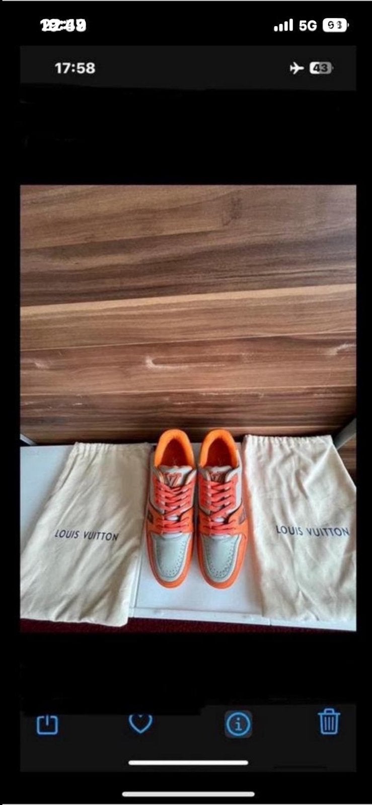 LOUIS VUITON SNEAKERS ORANJE, Overige kleuren, Nieuw, Ophalen of Verzenden, Sneakers of Gympen
