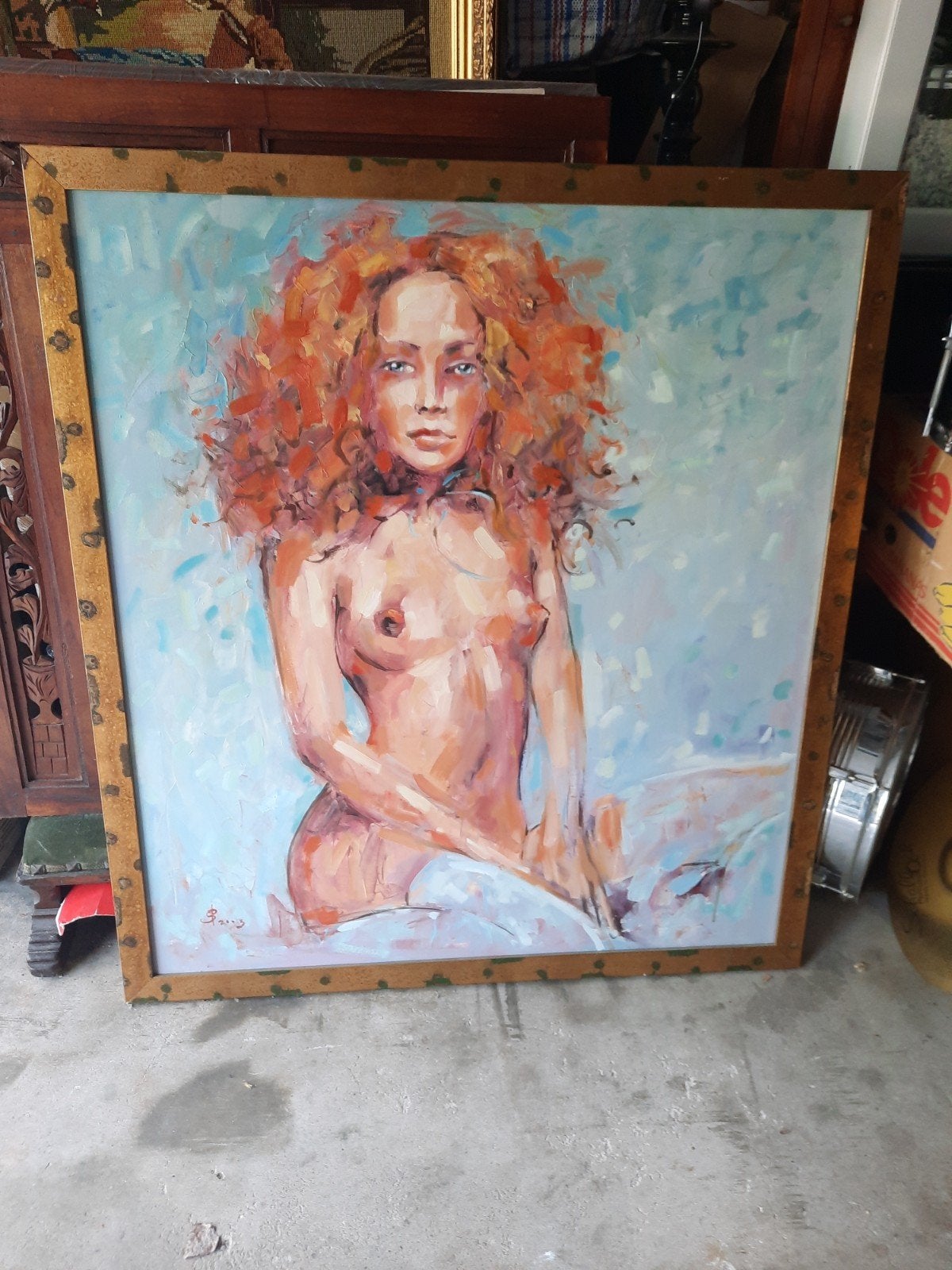Vrouw met Rood Haar, Antiek en Kunst, Kunst | Schilderijen | Modern, Ophalen