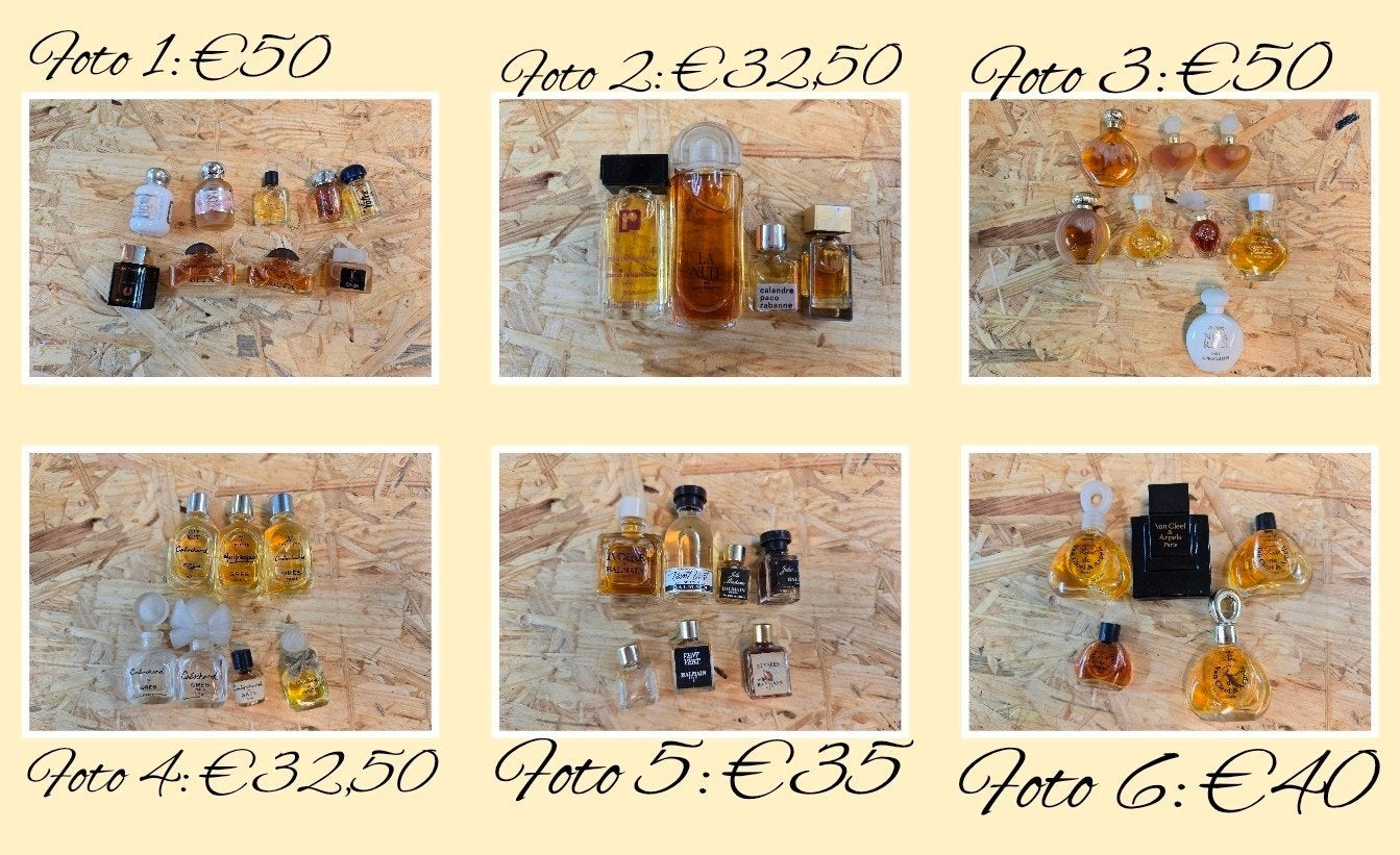 VINTAGE PARFUM MINIATUREN VERZAMELING, Ophalen of Verzenden, Zo goed als nieuw, Miniatuur, Gevuld