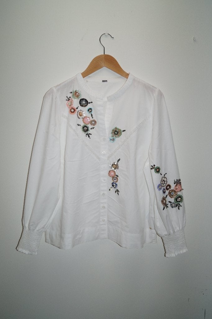 GUSTAV Blouse Maat 42-44, Verzenden, Zo goed als nieuw, Maat 42/44 (L), Wit