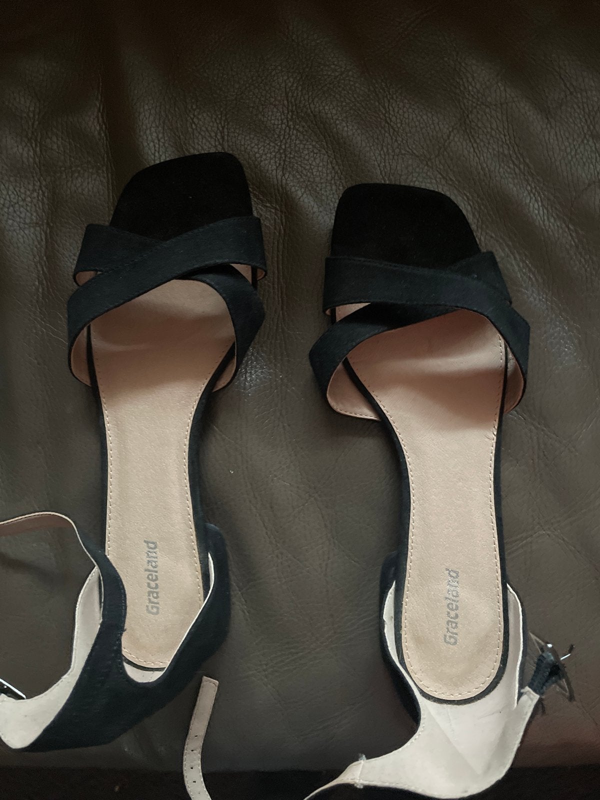 Graceland Zwarte Sandalen Maat 39, Kleding | Dames, Ophalen, Zo goed als nieuw, Zwart, Sandalen of Muiltjes