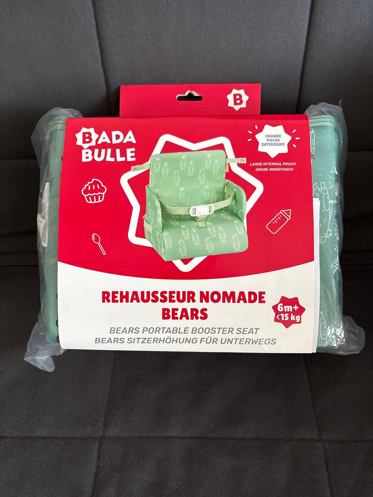 Badabulle Draagbare Zitverhoger - Beren (Nieuw), Ophalen, Nieuw, Overige typen, Gordel(s)