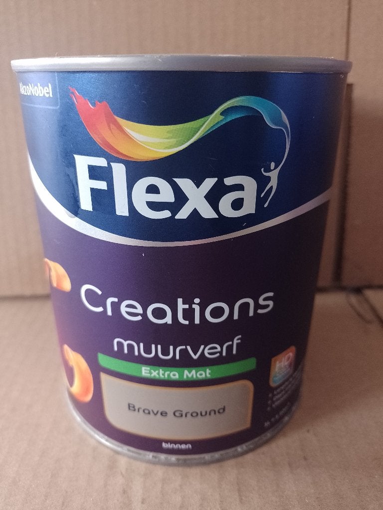 Partij 60 blikken Flexa Creations muurverf, diverse kleuren., Ophalen, Overige kleuren, Nieuw, Verf