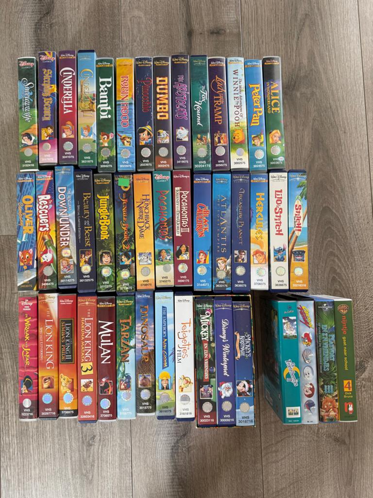 Grote collectie Disney VHS-banden - Klassiekers en meer, Cd's en Dvd's, VHS | Kinderen en Jeugd, Tekenfilm, Alle leeftijden, Ophalen of Verzenden