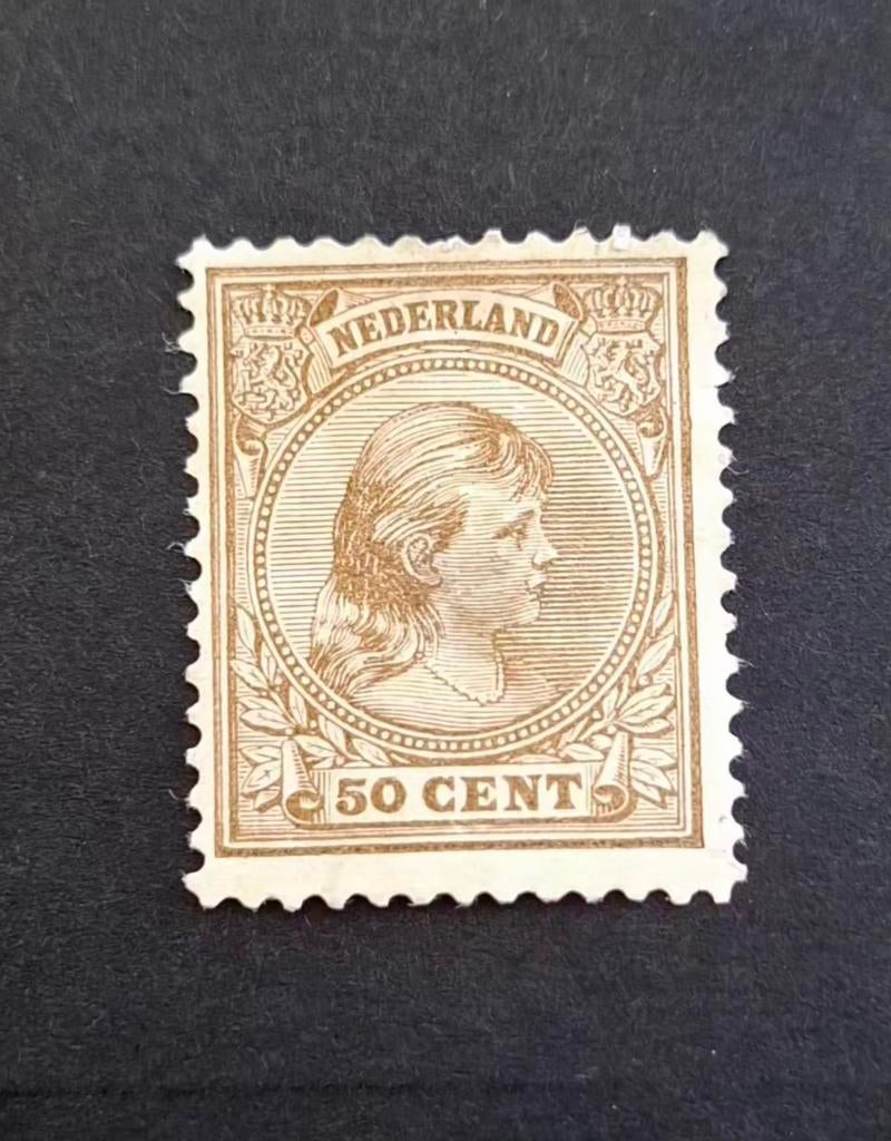 Nederland 1891 nvph 43 Prinses Wilhelmina Ongebruikt, Postzegels en Munten, Postzegels | Nederland, Ophalen of Verzenden
