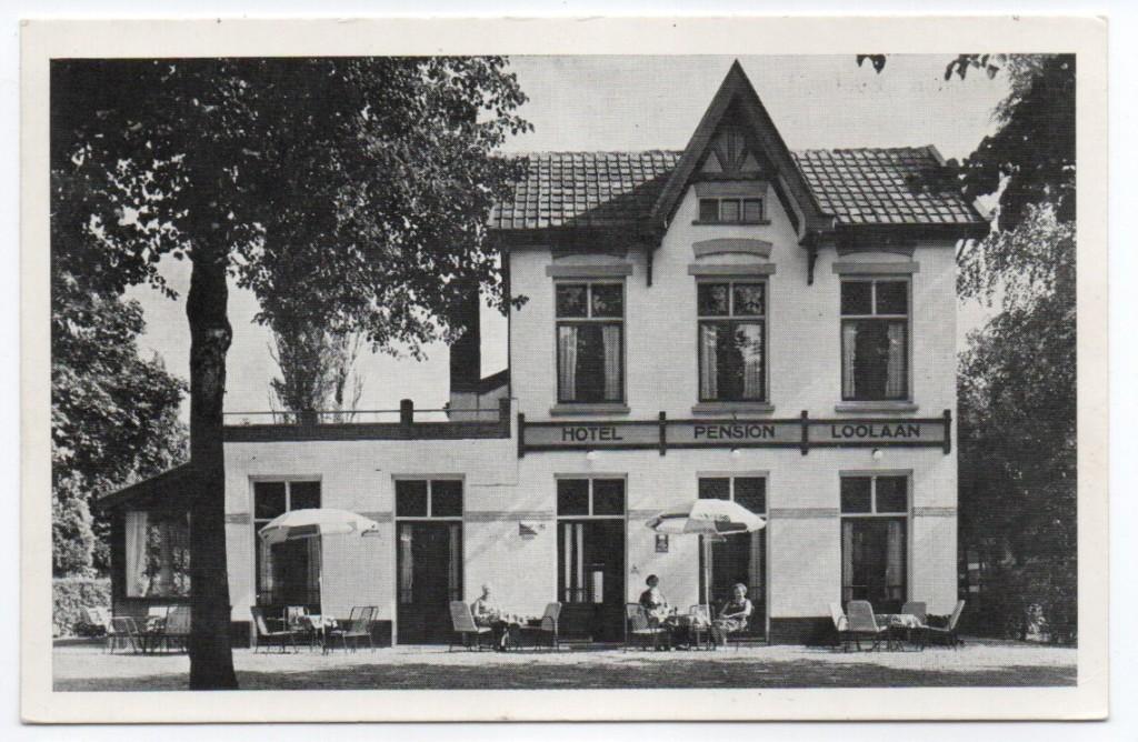 Apeldoorn Hotel Pension Loolaan, Verzamelen, Ansichtkaarten | Nederland, Ophalen, 1940 tot 1960, Ongelopen, Gelderland