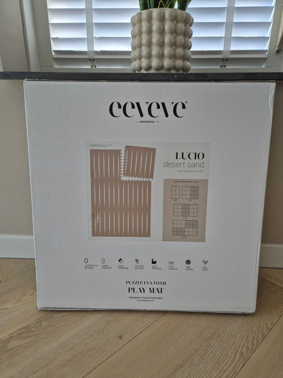 Eeveve Lucio Desert Sand Foam Speelmat  - Nieuw in Doos, Ophalen of Verzenden, Nieuw, Speelkleed