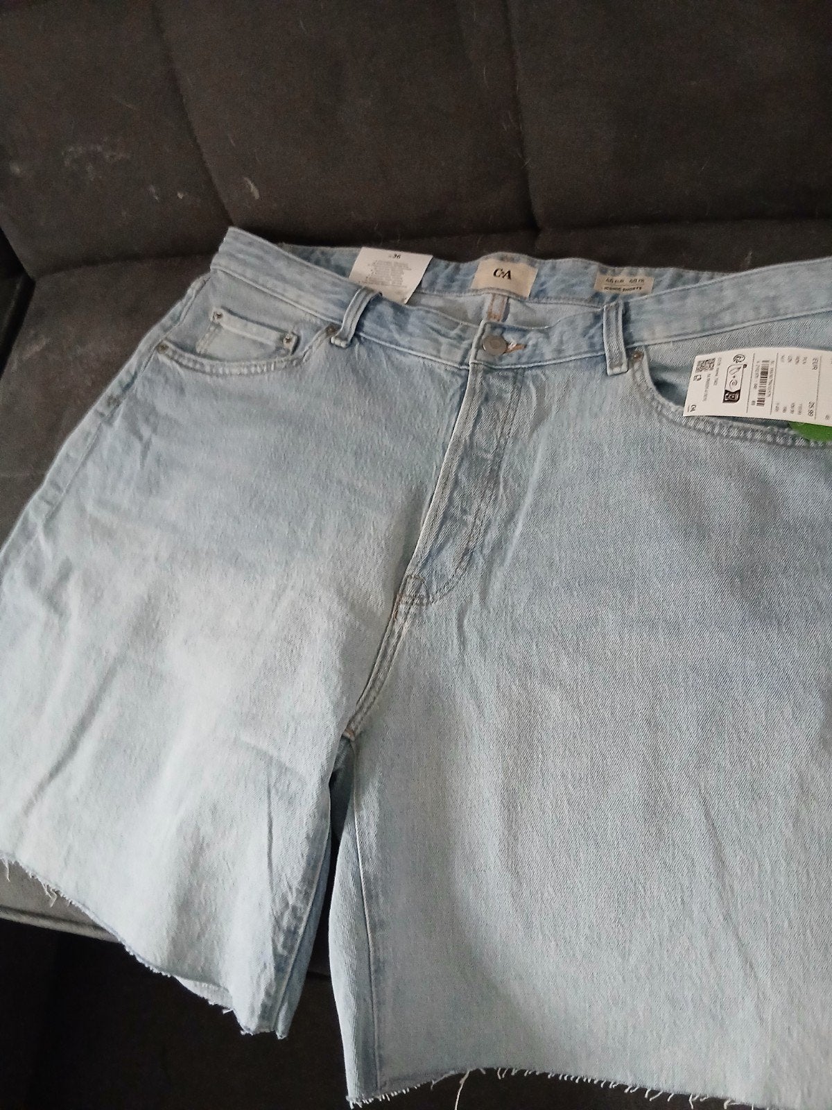 Lichtblauwe denim broek maat 46, Kleding | Dames, Kort, Blauw, Maat 46/48 (XL) of groter, Nieuw