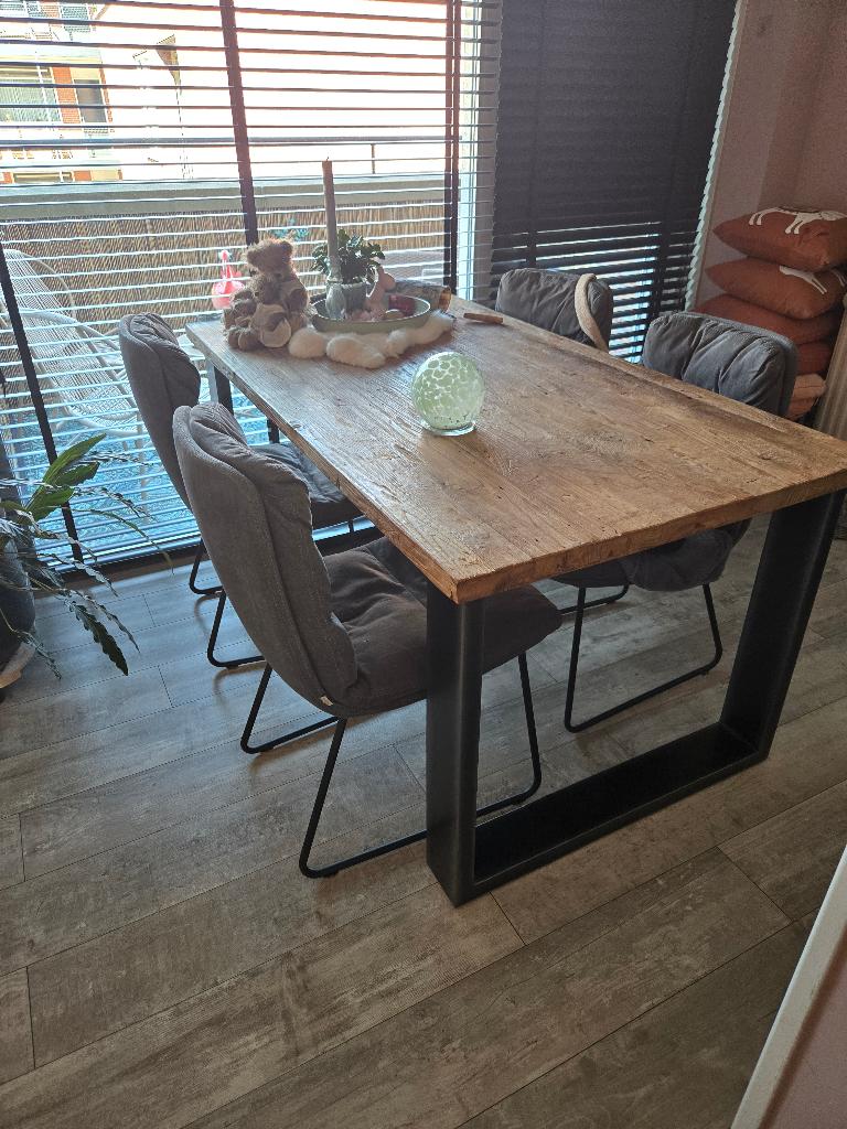 Eettafel, Huis en Inrichting, Tafels | Eettafels, Zo goed als nieuw, 50 tot 100 cm, 150 tot 200 cm, Vier personen, Rechthoekig