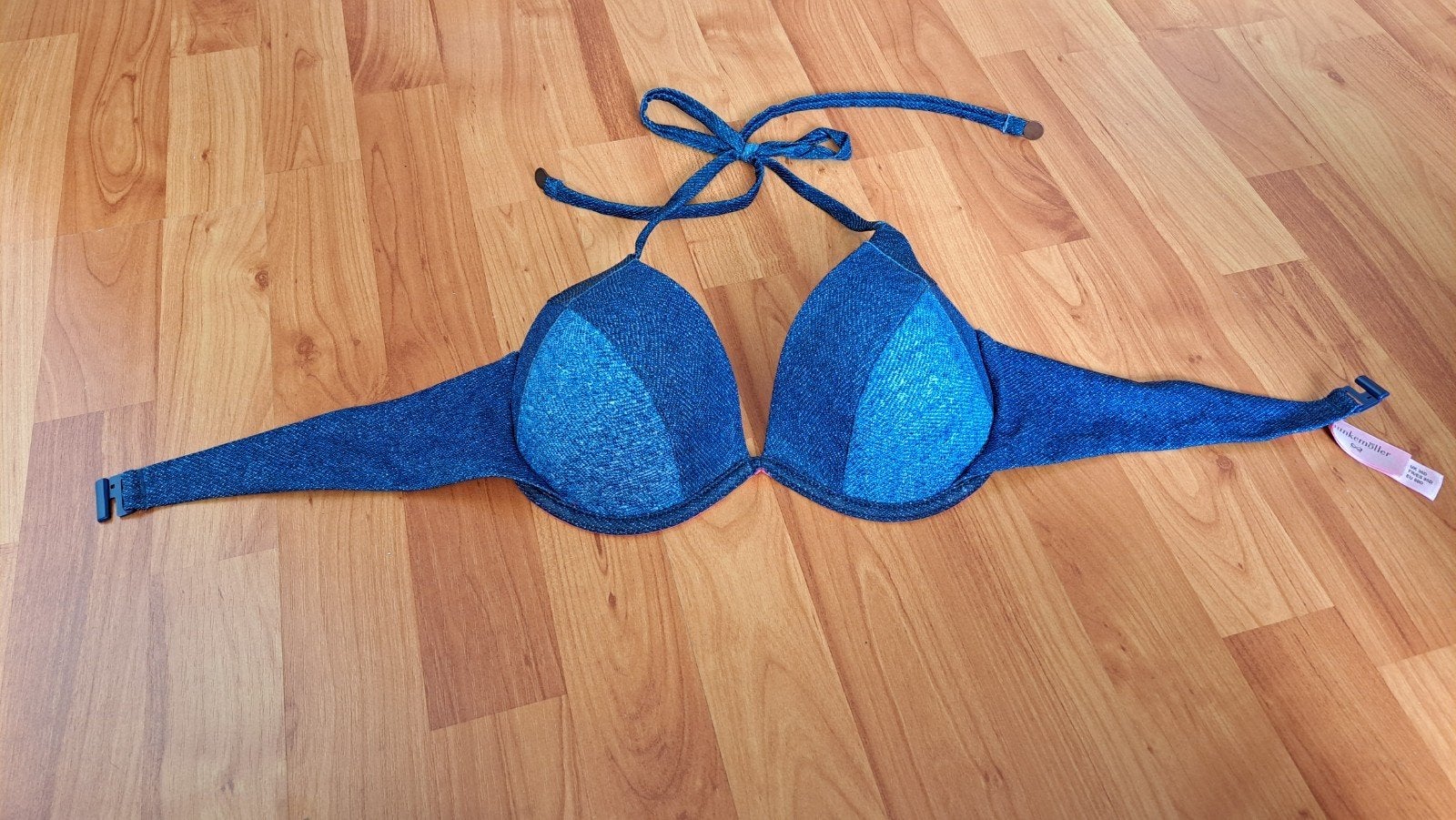 Bikini bovenstukje maat 80D, Blauw, Ophalen of Verzenden, Zo goed als nieuw, Bikini