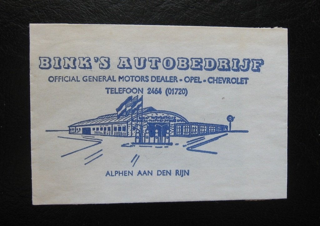 G 6224 Alphen a/d Rijn - Bink's Autobedrijf, Ophalen of Verzenden, Nederland
