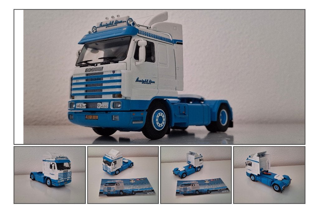Scania 143 Streamline 4x2 Freight Line WSi 1/50, certificaat, Ophalen of Verzenden, Nieuw, Bus of Vrachtwagen, Wsi