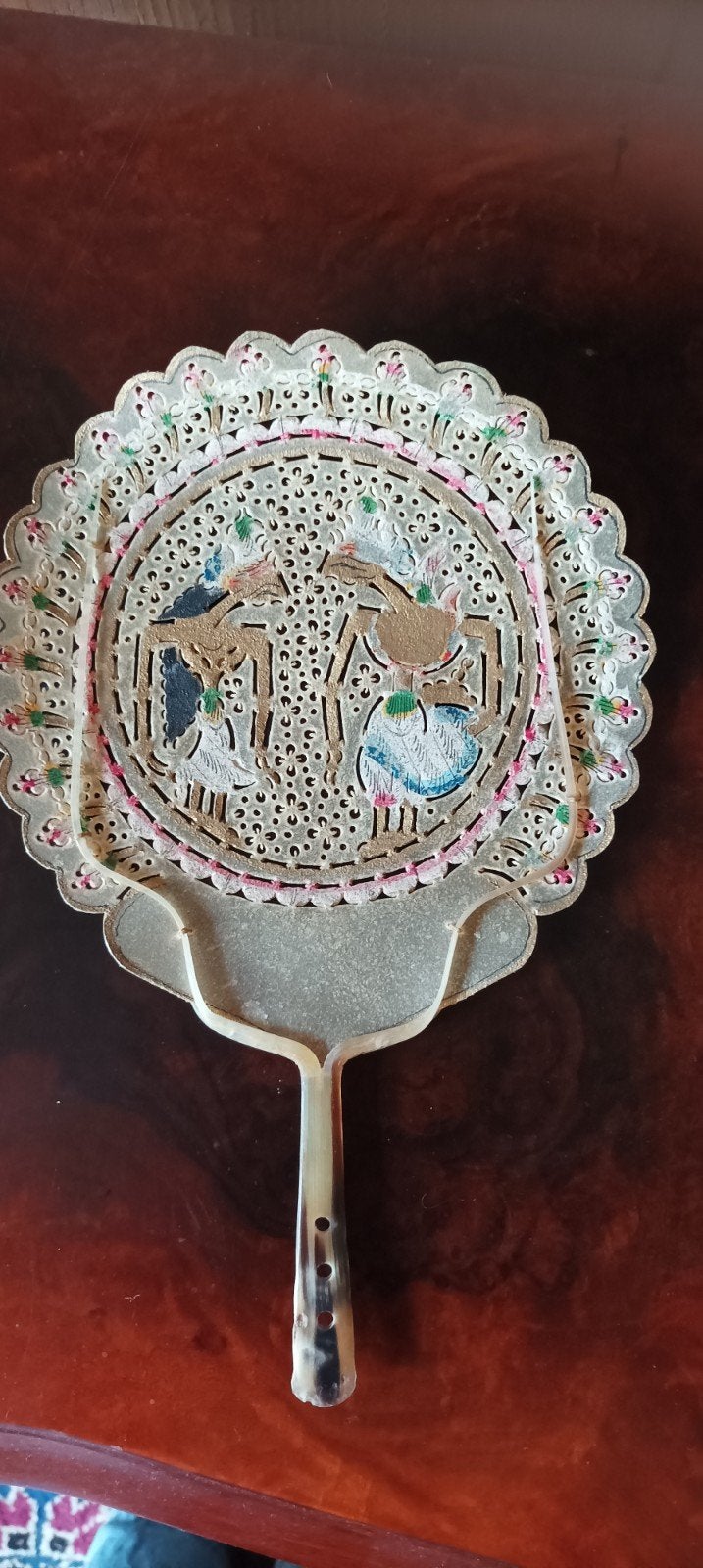Antieke Balinese handwaaier, Ophalen of Verzenden
