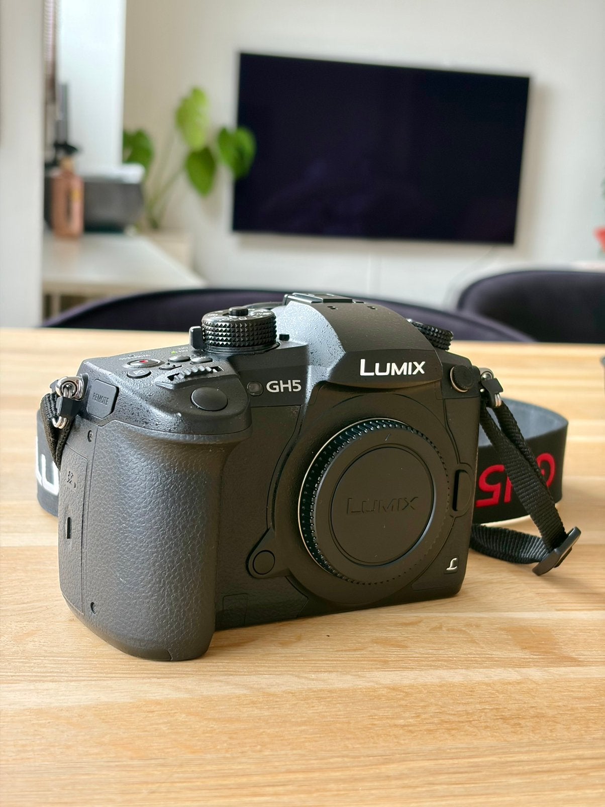 Panasonic Lumix GH5 body + 2 accu’s en lader – 18.003 clicks, Ophalen, Gebruikt, Panasonic, Lensdop