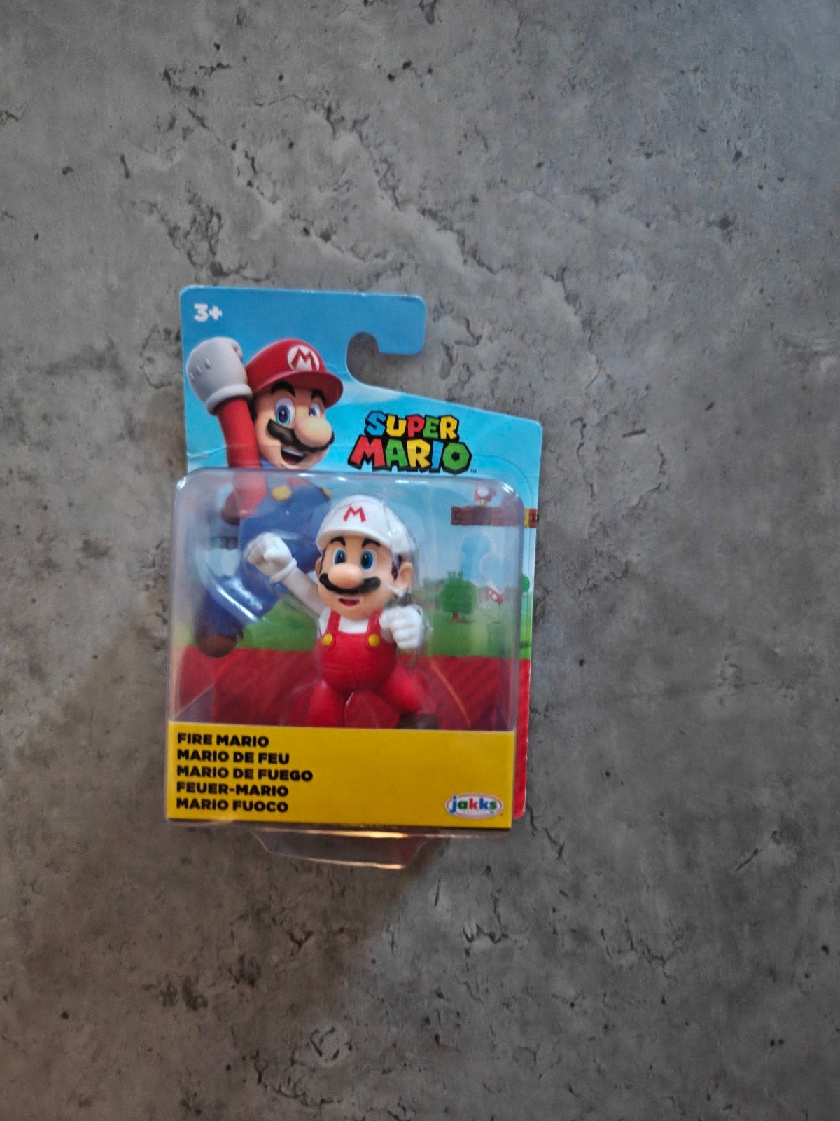 Jakks Super Mario Fire Mario figuur 2,5 inch, Ophalen of Verzenden, Nieuw