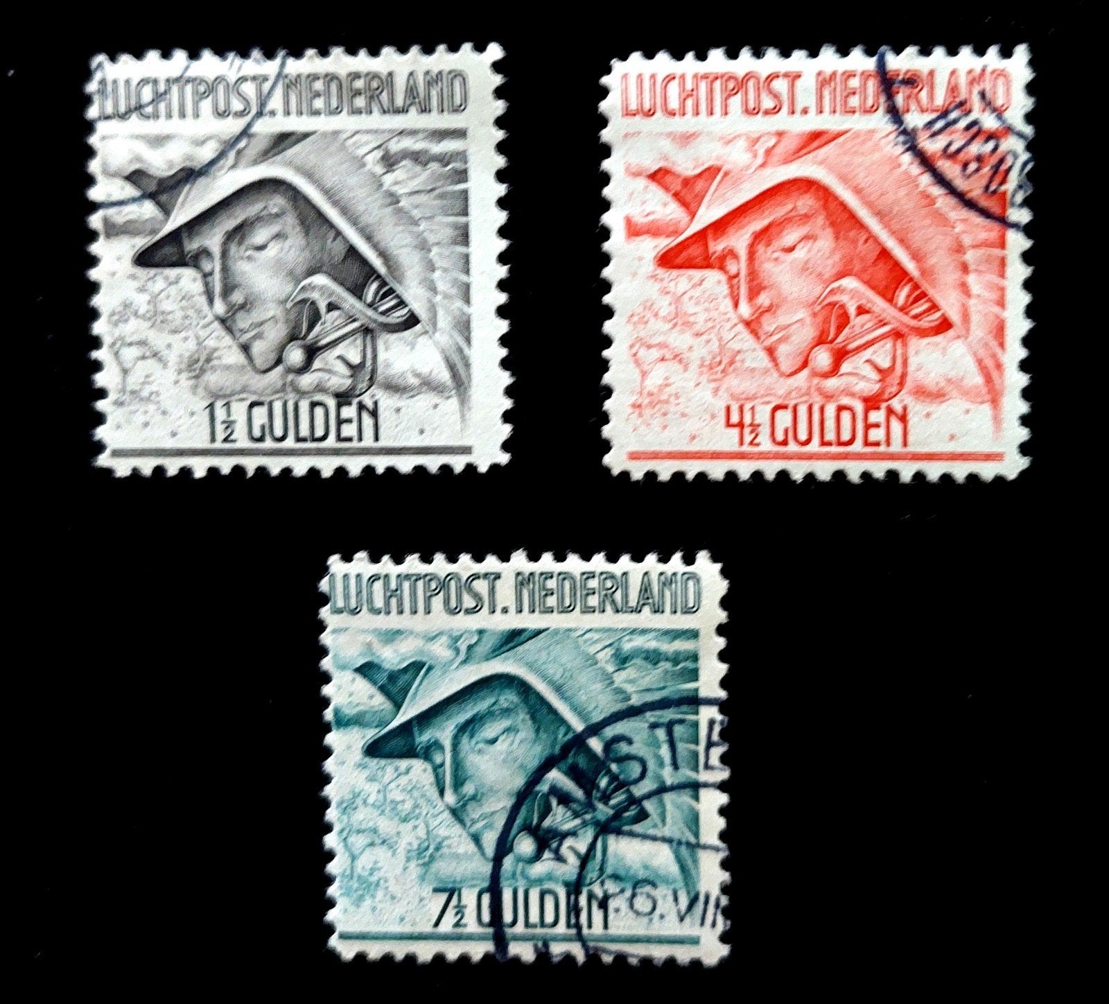 Luchtpostzegels 1929 gestempeld., Postzegels en Munten, Postzegels | Nederland, Ophalen of Verzenden, T/m 1940, Gestempeld