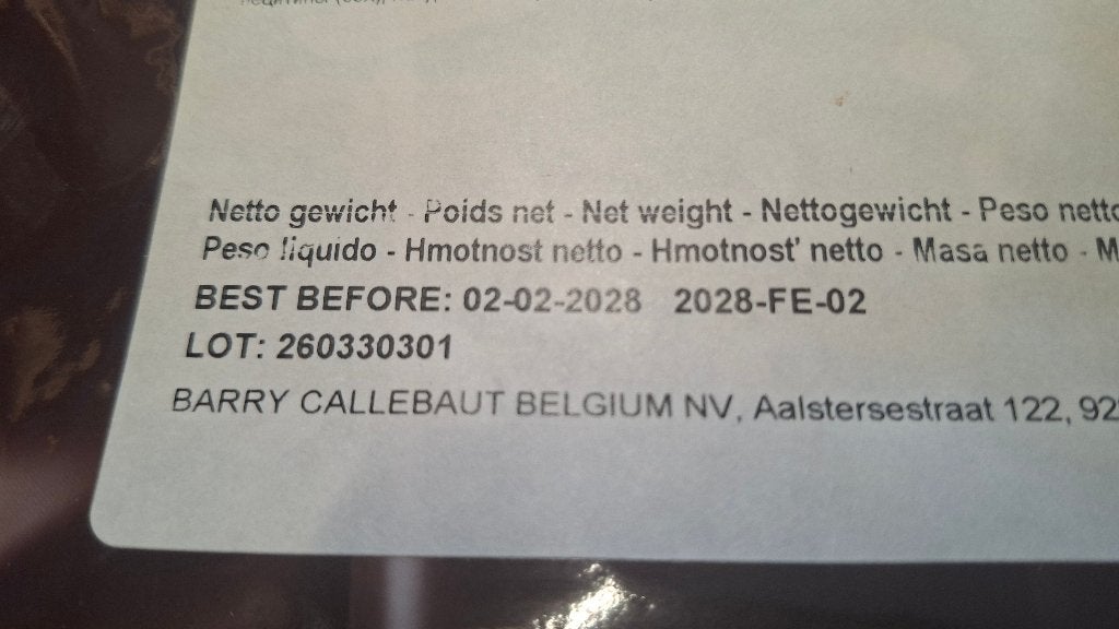 5x Callebaut Blok 811 Glaceer 5kg Dark block NIEUW!, Ophalen of Verzenden