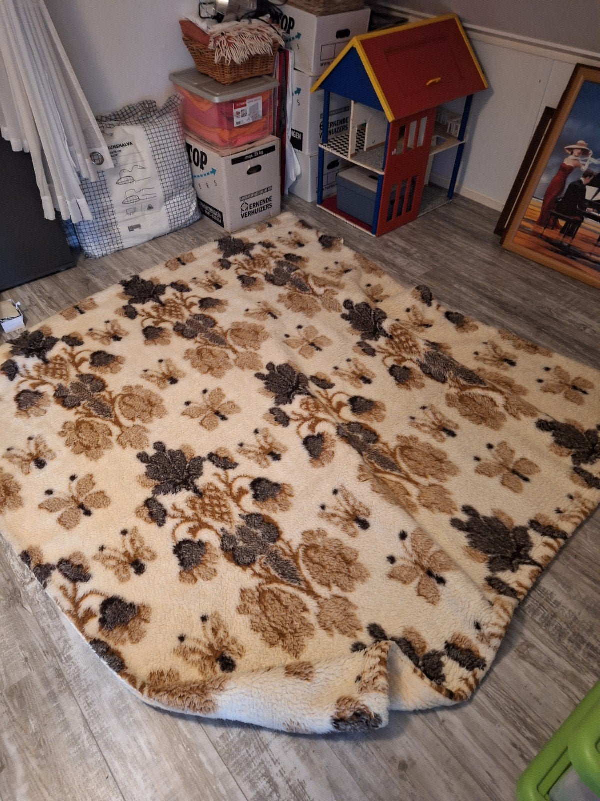 Puur schapenwollen kleed 1.90x2.00m, Ophalen, 150 tot 200 cm, Zo goed als nieuw, 150 tot 200 cm
