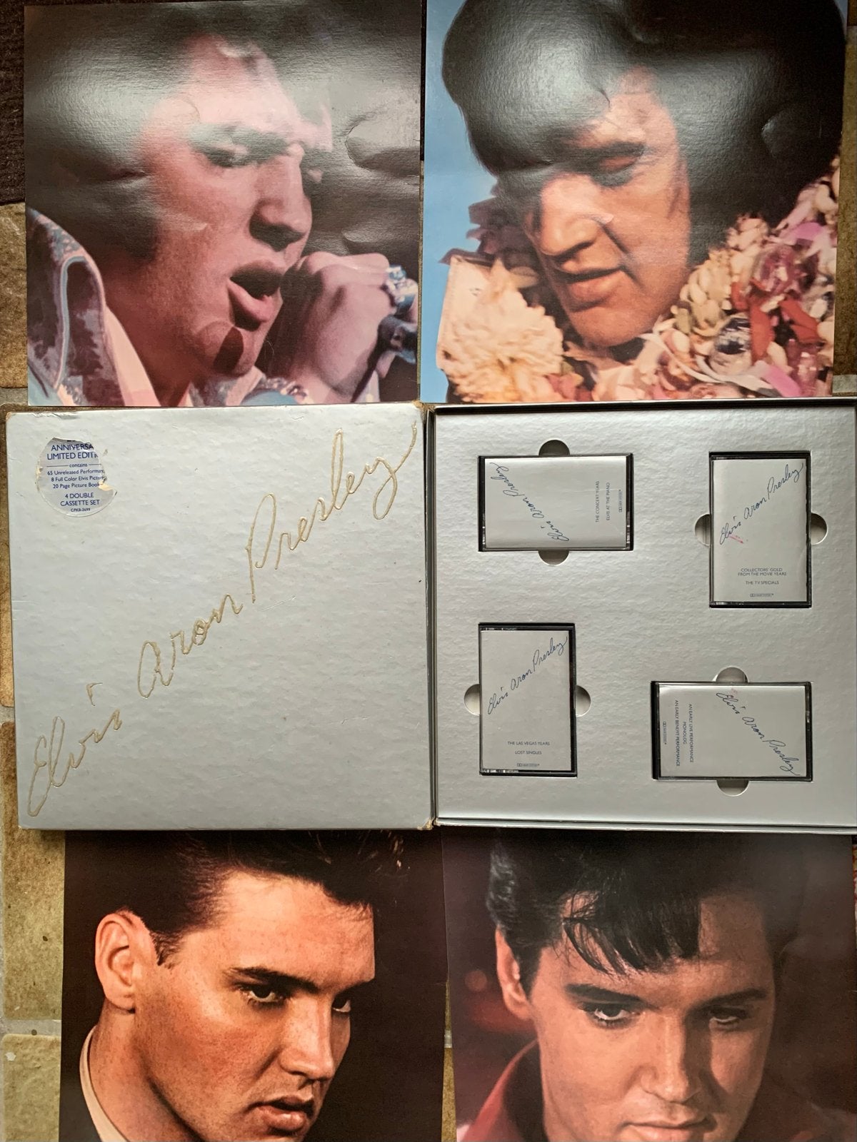 Elvis Aron Presley Boxset - 4 Cassettebandjes + Boekwerk & P, Gebruikt, 2 t/m 25 bandjes, Ophalen of Verzenden, Origineel