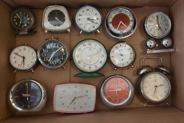 Verzameling oude mechanische wekkers, Ophalen of Verzenden