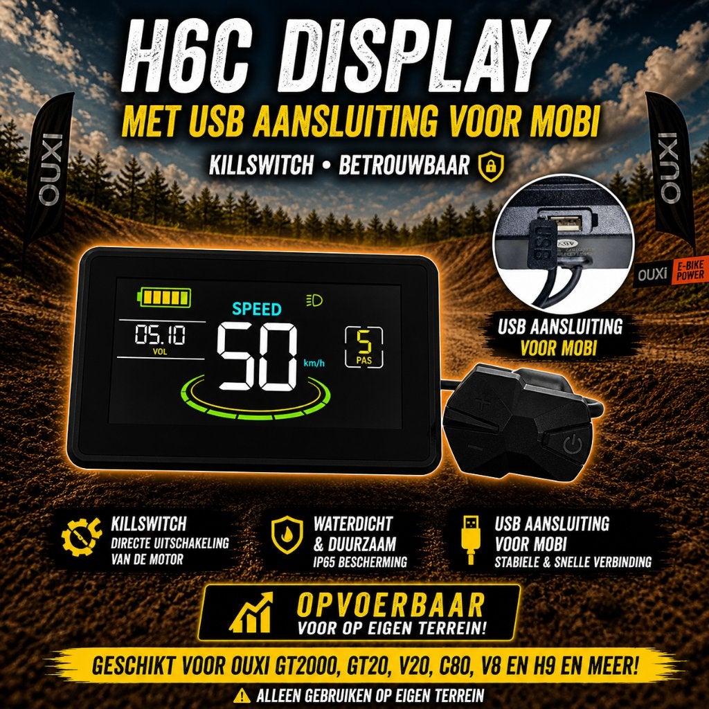 Nieuw H6C opvoerbaar fatbike display met USB&killswitch!, Ophalen of Verzenden, Nieuw